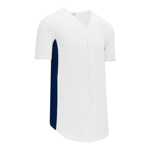Athletic Knit Full Button Baseball Jersey with Contrast Mesh Inserts (BA1890)